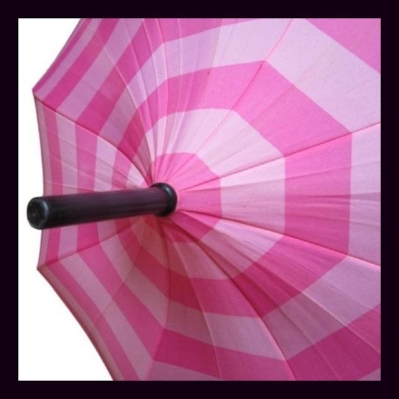 Victorias Secret Iconic Signature Pink Stripe Limited Edition Parasol Umbrella - Picture 10 of 16